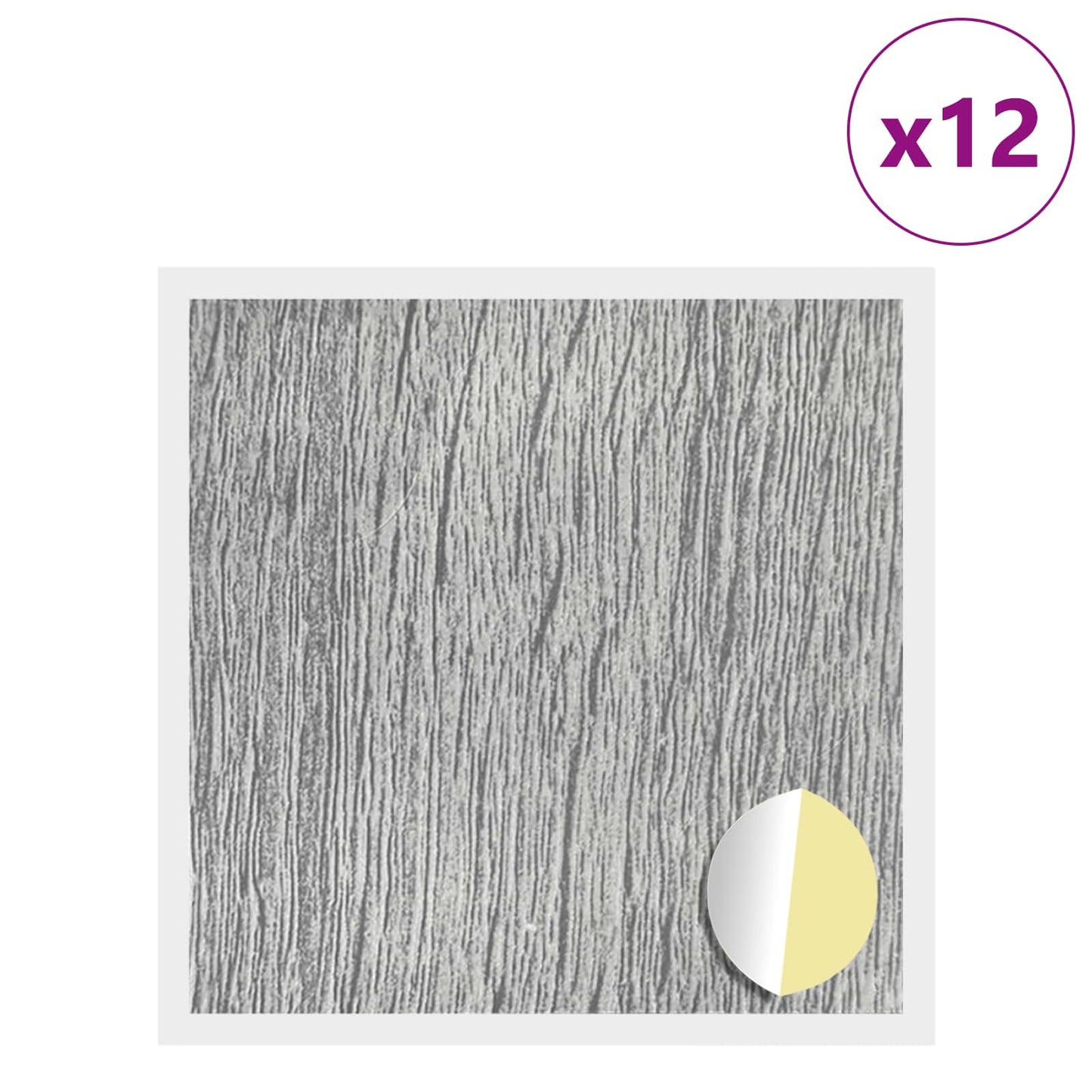 Self-adhesive Screw Cover 12 pcs Grey Sonoma Ø 20 x 0.5 mm
