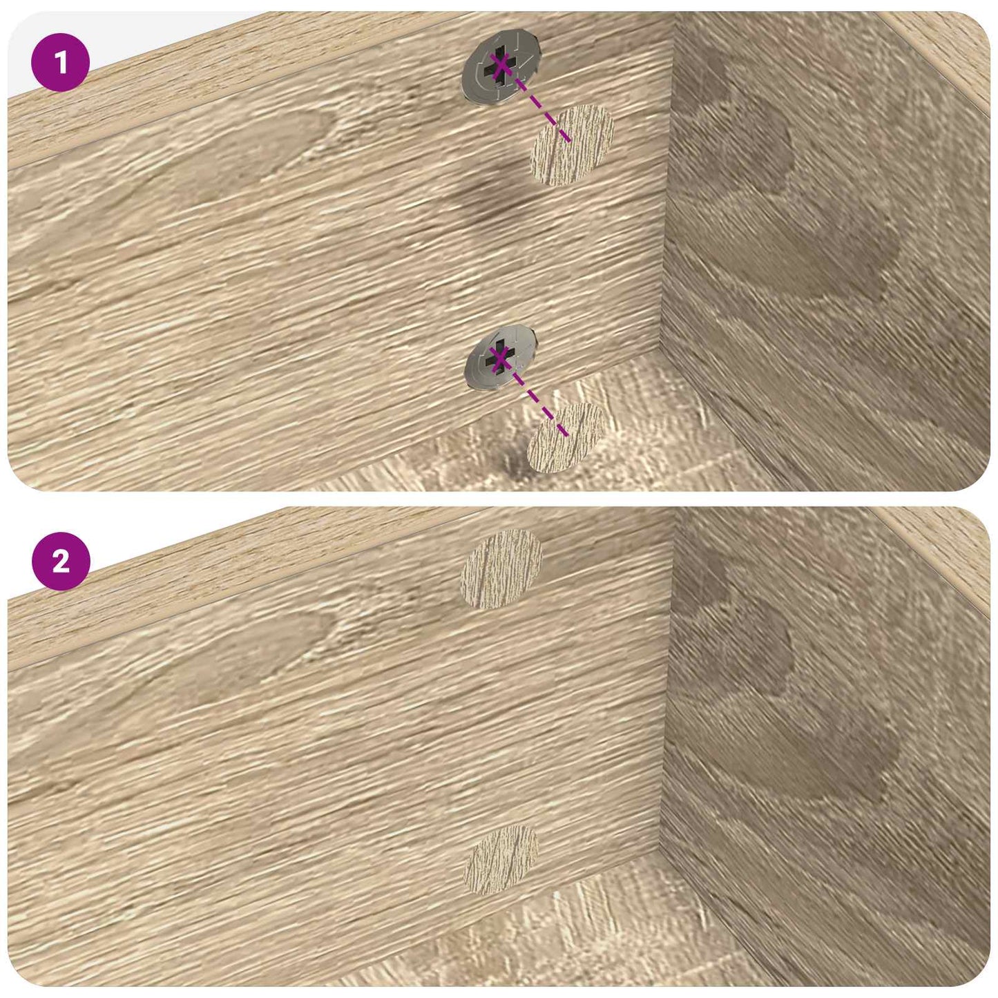 Self-adhesive Screw Cover 2 pcs Sonoma Oak Ø 20 x 0.5 mm