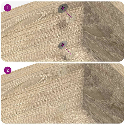 Self-adhesive Screw Cover 2 pcs Sonoma Oak Ø 20 x 0.5 mm