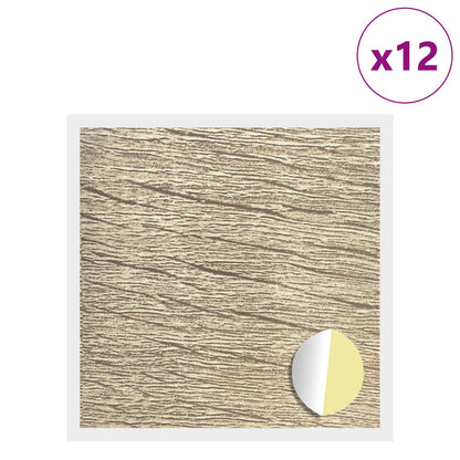 Self-adhesive Screw Cover 12 pcs Sonoma Oak Ø 20 x 0.5 mm