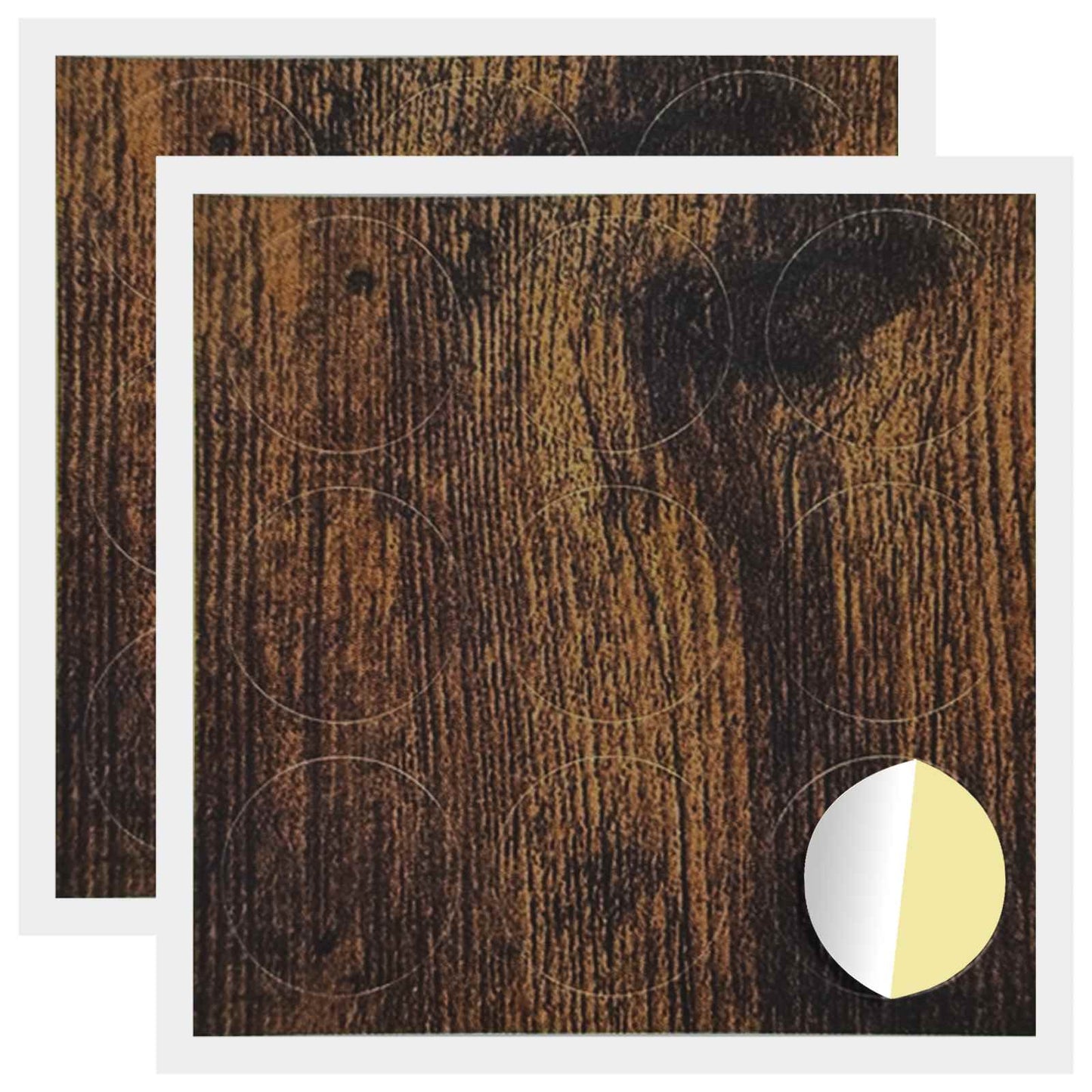 Self-adhesive Screw Cover 2 pcs Smoked Oak Ø 20 x 0.5 mm