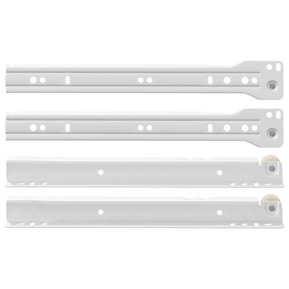 Drawer Slide 12 pcs White 250 mm Steel