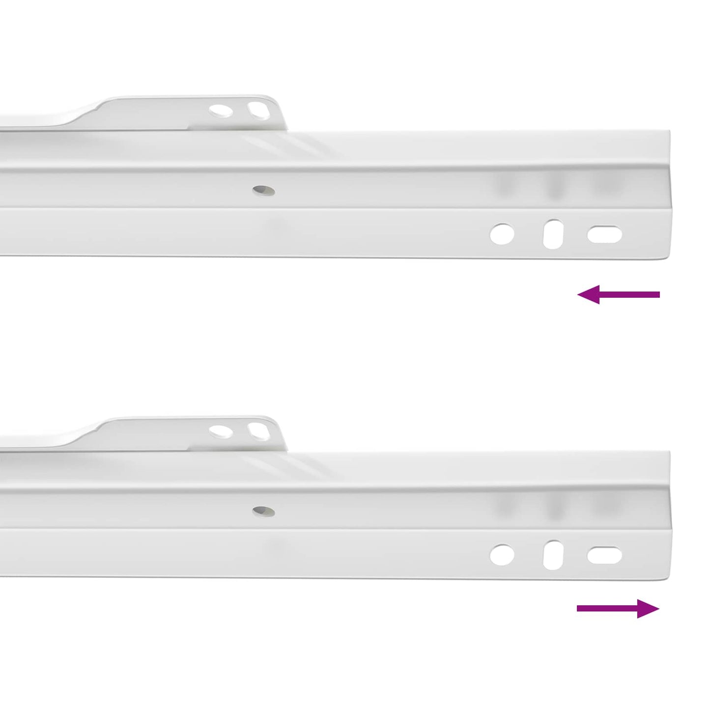 Drawer Slide 12 pcs White 250 mm Steel