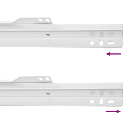 Drawer Slide 12 pcs White 250 mm Steel