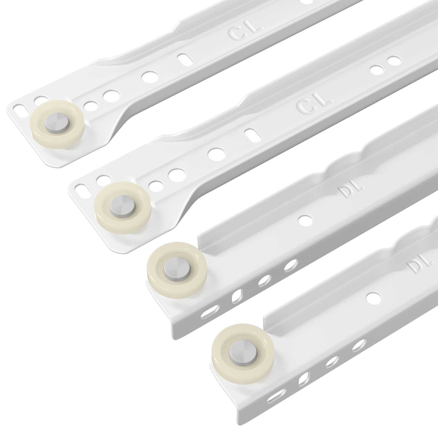 Drawer Slide 87 pcs White Steel