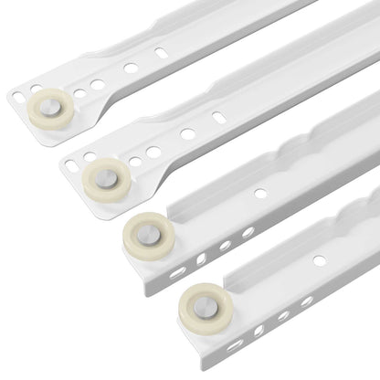 Drawer Slide 2 pcs White 300 mm Steel
