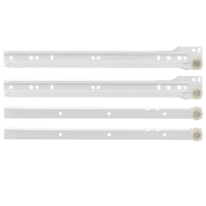 Drawer Slide 2 pcs White 300 mm Steel