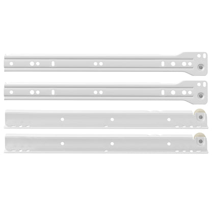 Drawer Slide 12 pcs White 300 mm Steel