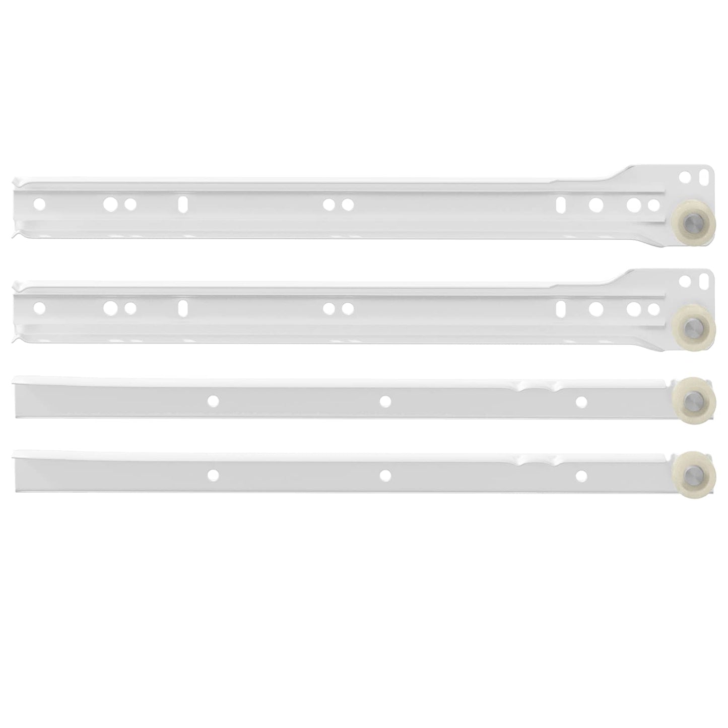 Drawer Slide 12 pcs White 300 mm Steel