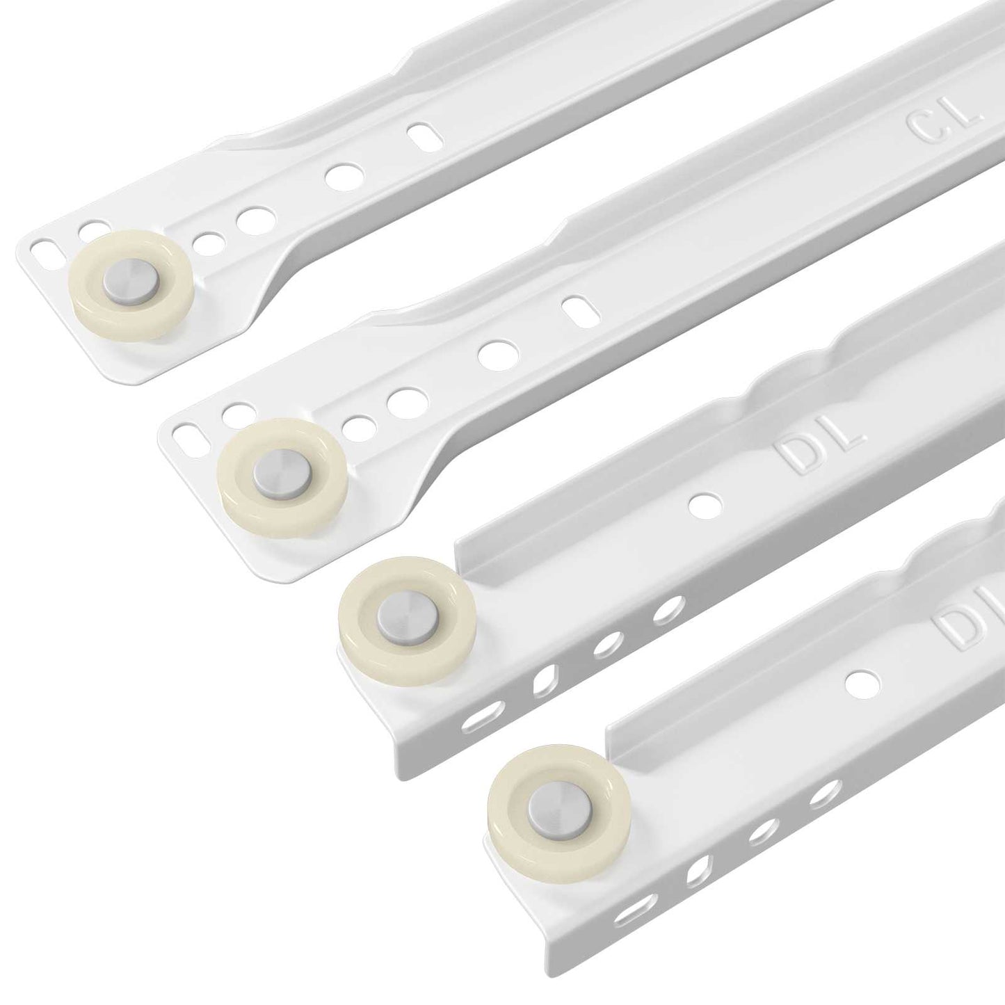 Drawer Slide 2 pcs White 350 mm Steel