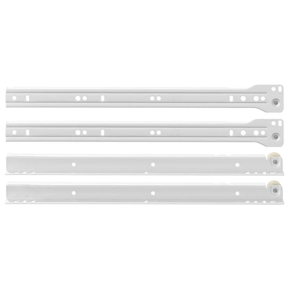 Drawer Slide 2 pcs White 350 mm Steel
