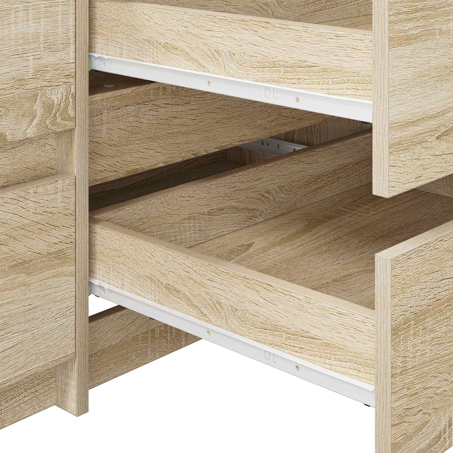 Drawer Slide 2 pcs White 400 mm Steel