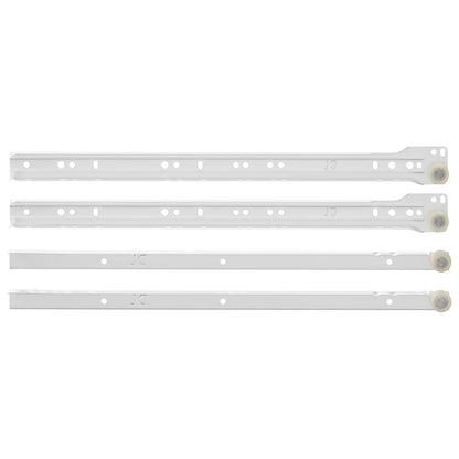 Drawer Slide 2 pcs White 400 mm Steel