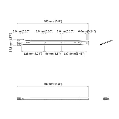 Drawer Slide 55 pcs White Steel