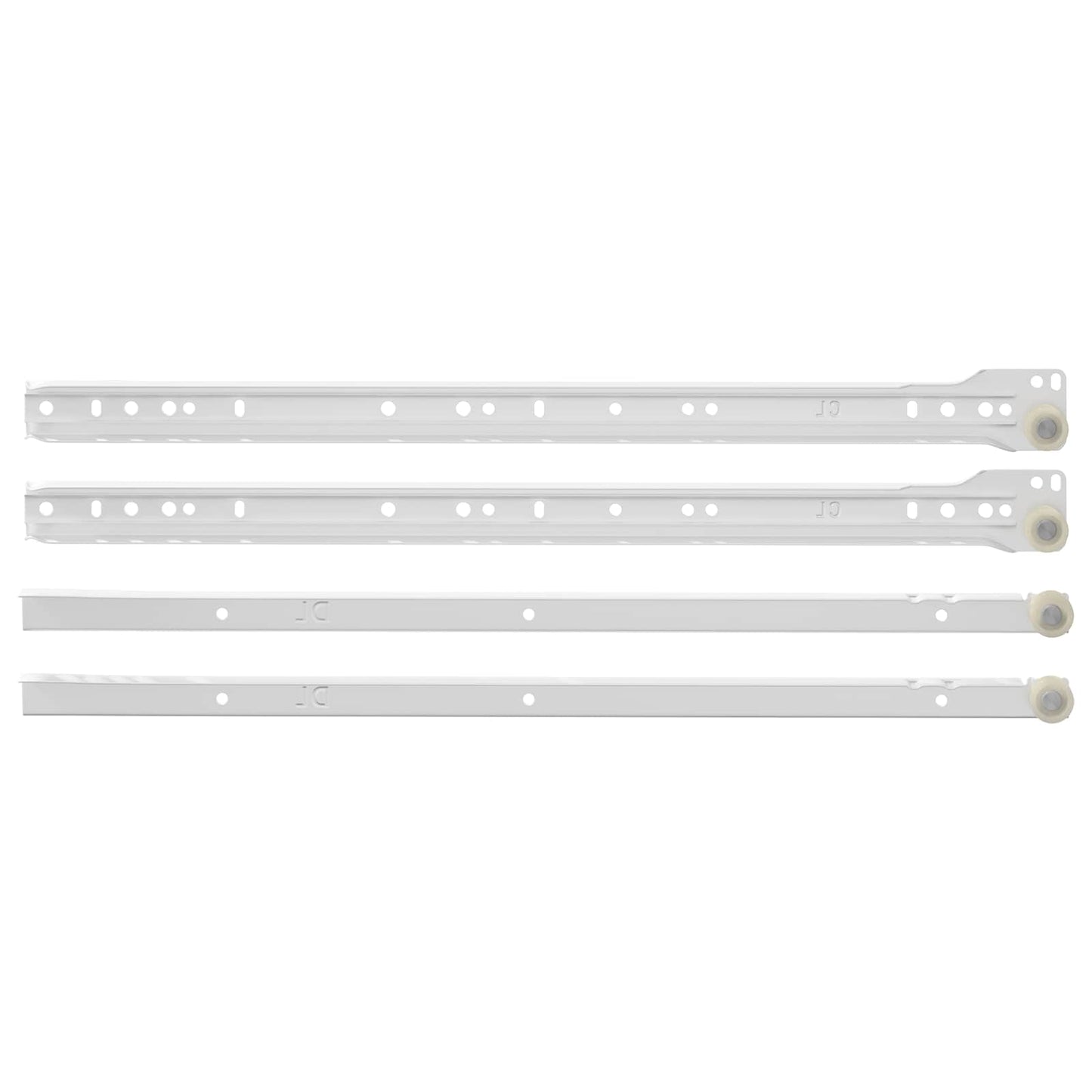 Drawer Slide 12 pcs White 450 mm Steel
