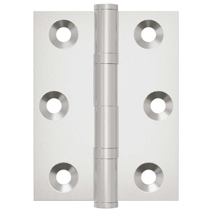 Hinge 2 pcs Silver 50 x 38 x 1.3 mm Steel