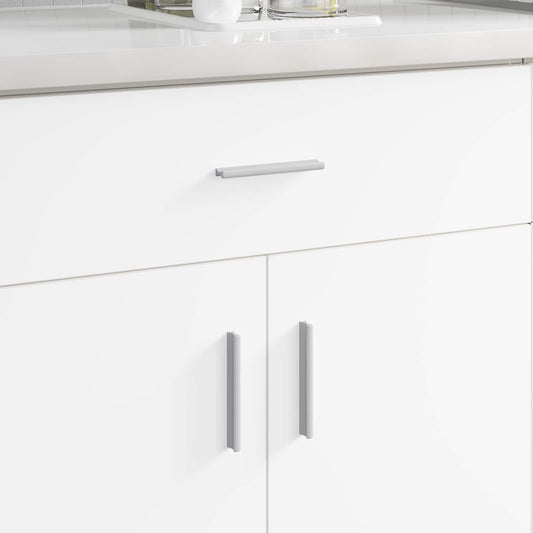 Handle Plain 12 pcs Silver 105.7 x 7.4 x 15.5 mm Aluminium