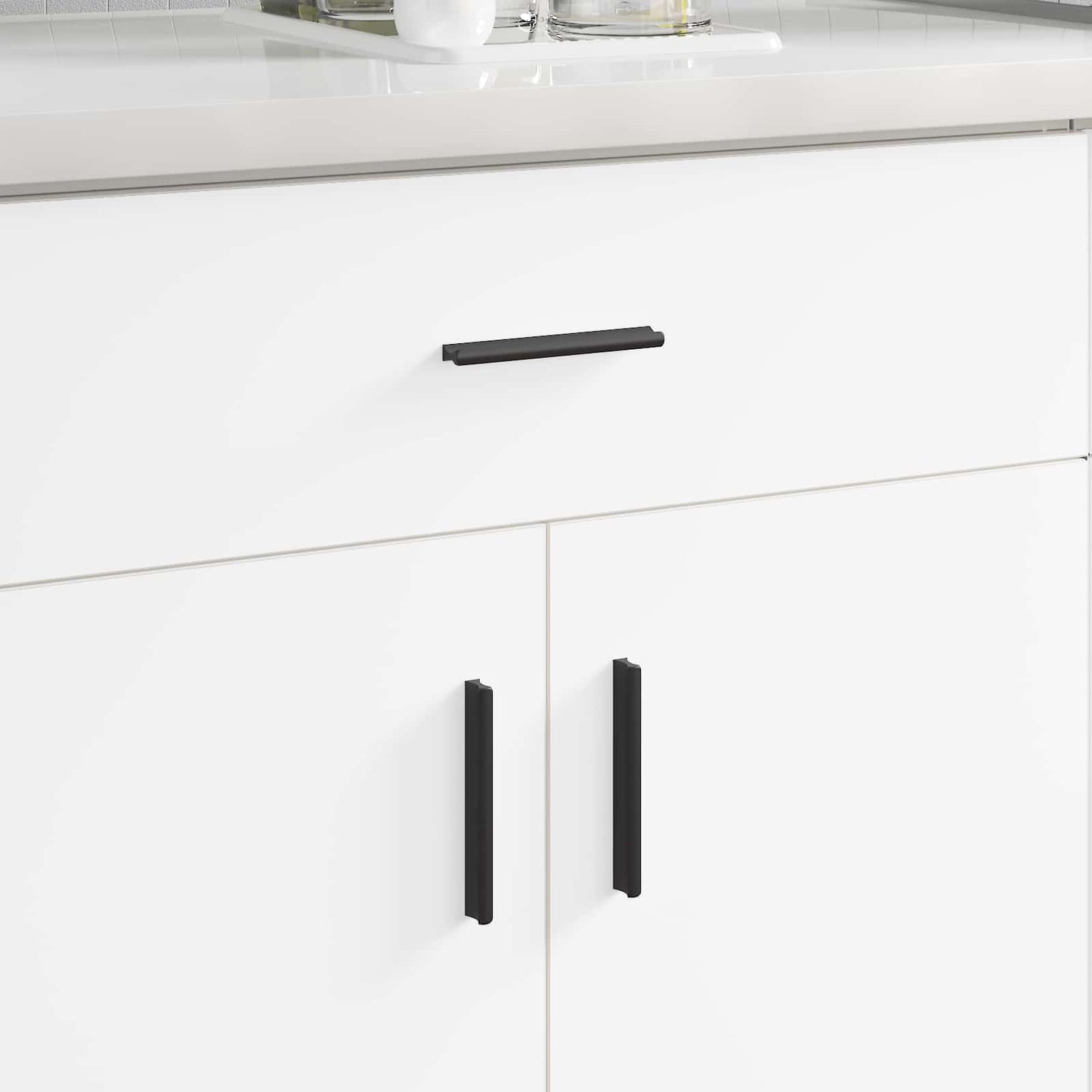 Handle 2 pcs Black 106 x 7.4 x 15.5 mm Aluminium