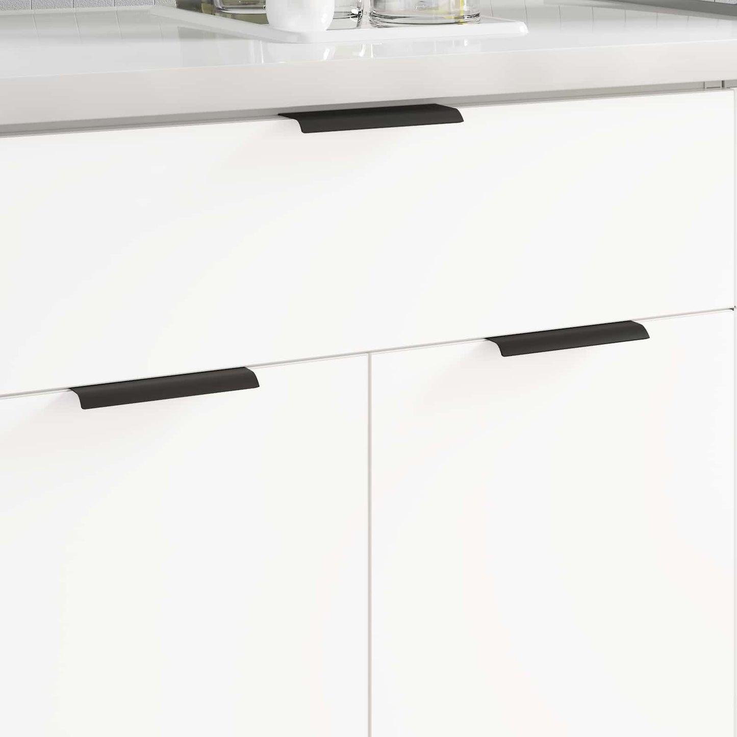 Handle 2 pcs Black 120 x 39.6 x 17 mm Aluminium