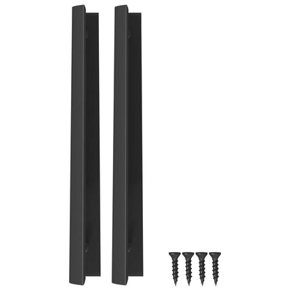 Handle 2 pcs Black 120 x 39.6 x 17 mm Aluminium