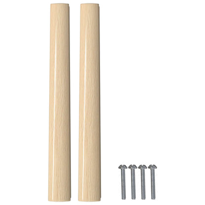 Straight Handle 2 pcs Natural Wood Color 130 x 25 x 30 mm