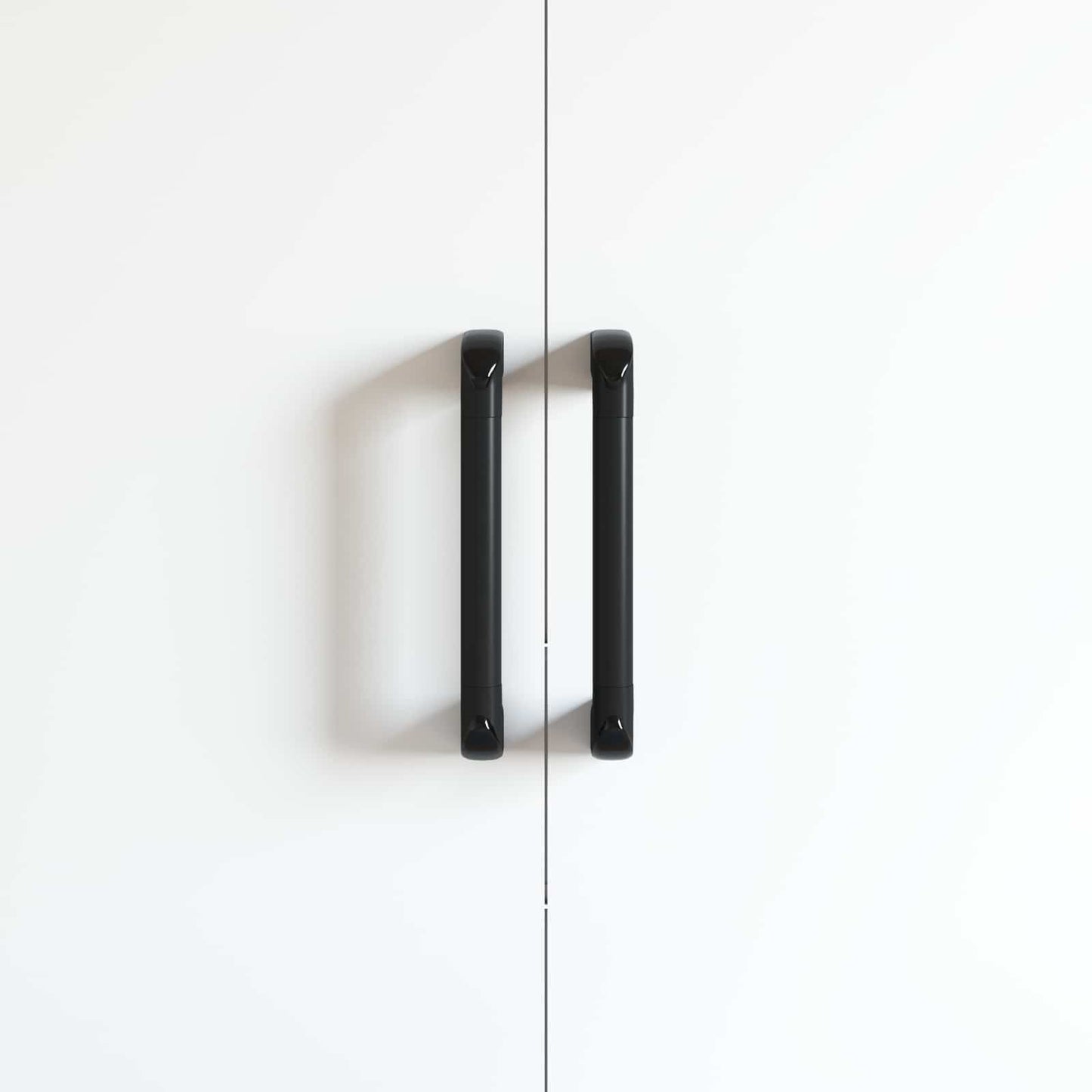 Handle Plain 2 pcs Black 380 x 34 x 85 mm Aluminium and PP