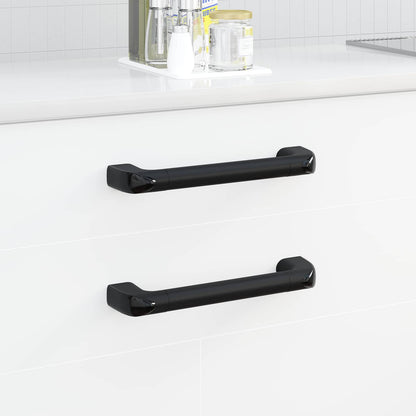 Handle Plain 2 pcs Black 380 x 34 x 85 mm Aluminium and PP