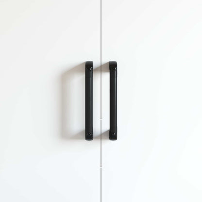 Handle Plain 12 pcs Black 380 x 34 x 85 mm Aluminium and PP