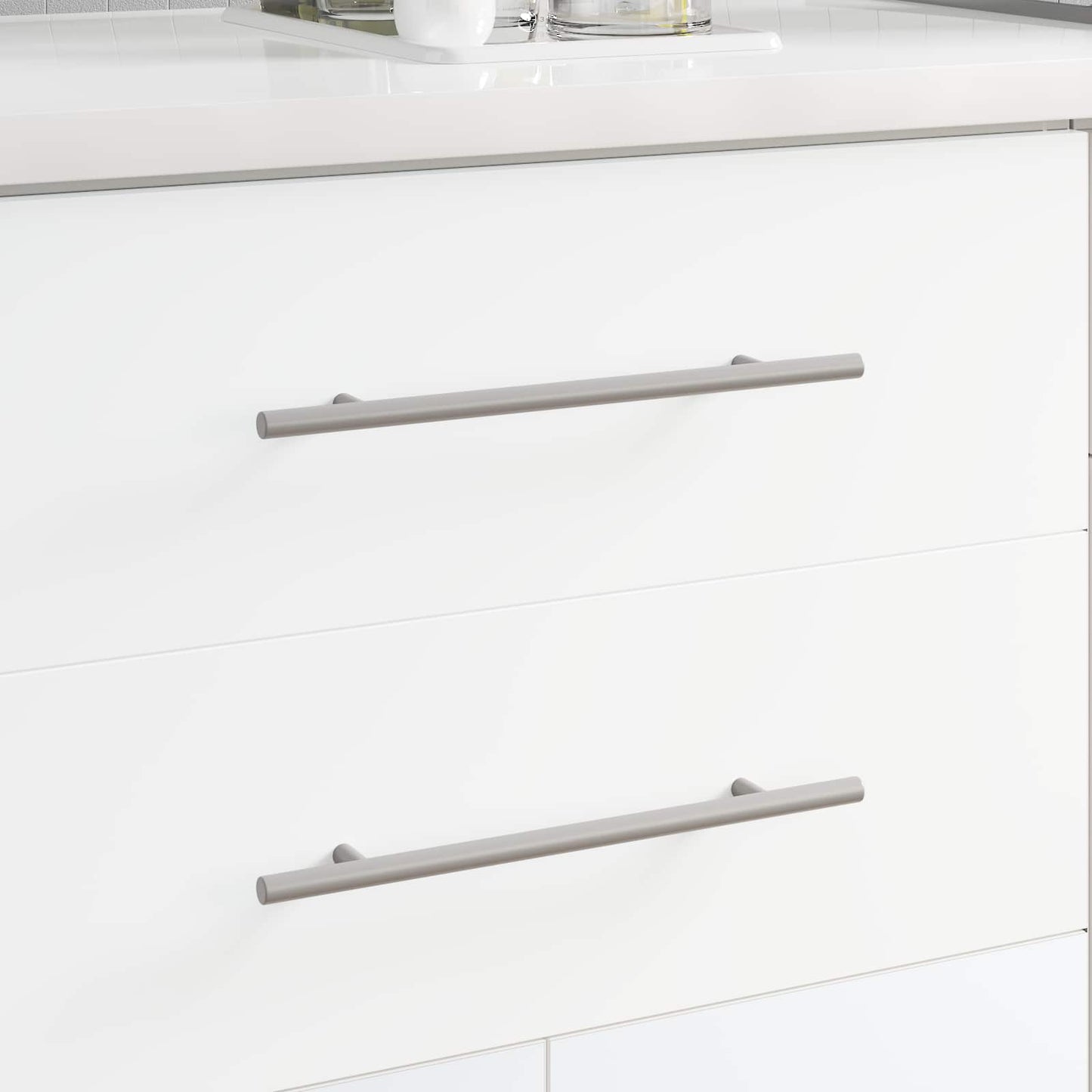 Cabinet Handle 2 pcs Silver 300 mm Stainless Steel
