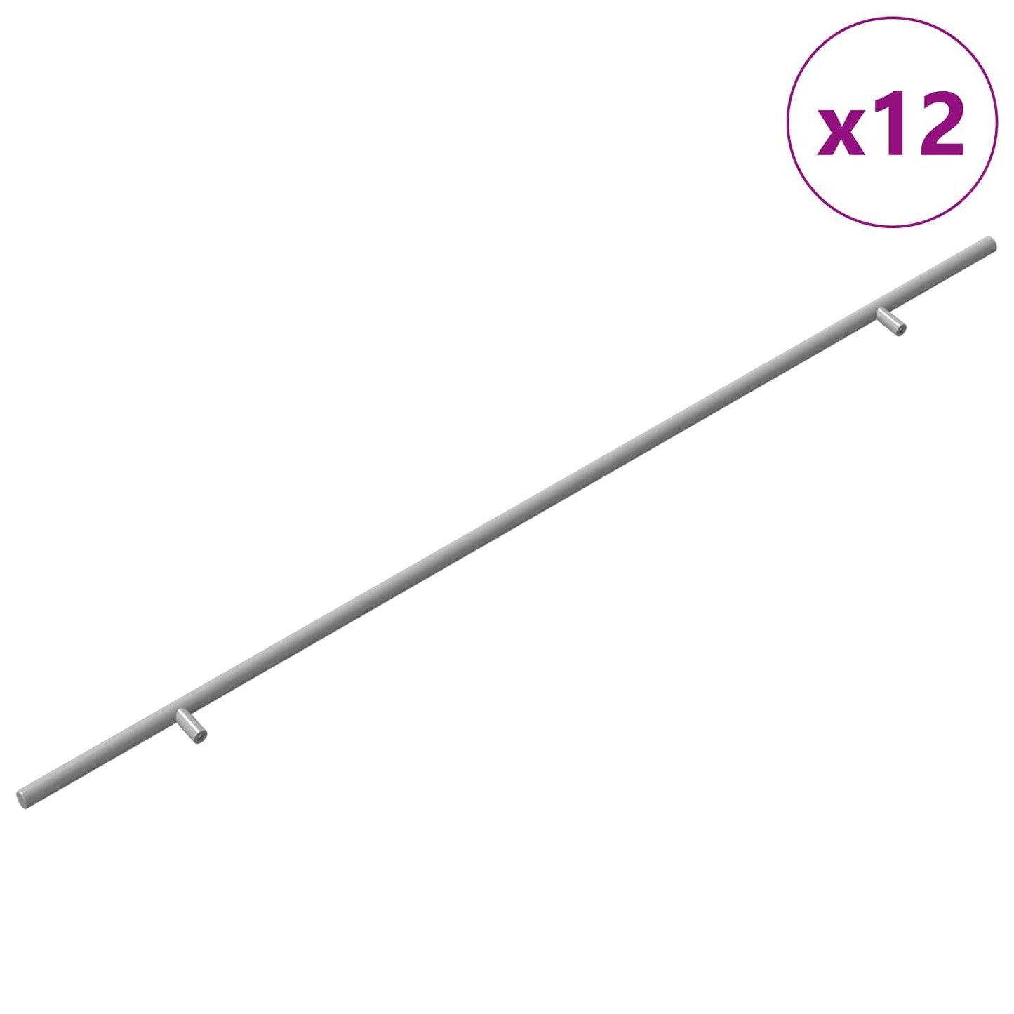 Cabinet Handle 12 pcs Silver 800 mm Stainless Steel