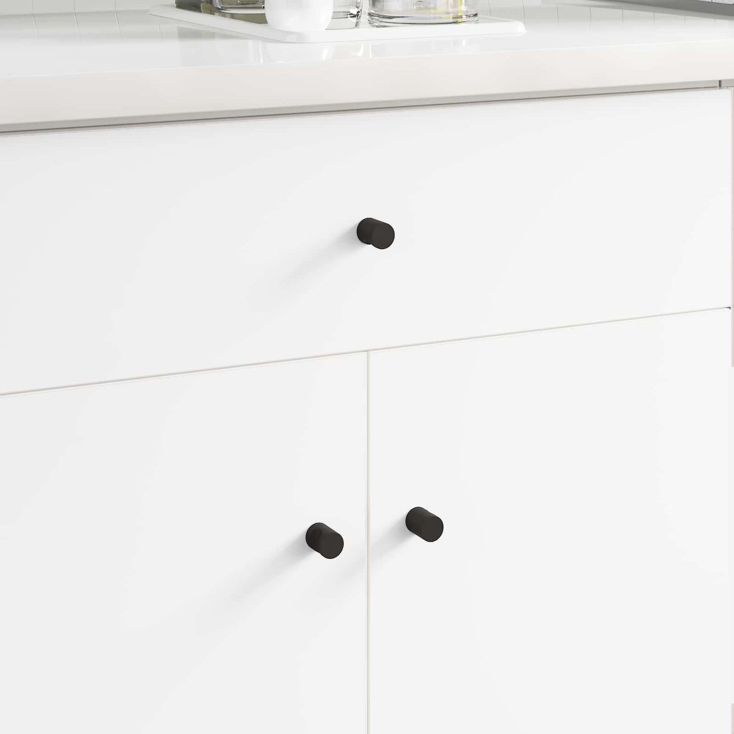Cabinet Knobs 968 pcs Black Iron