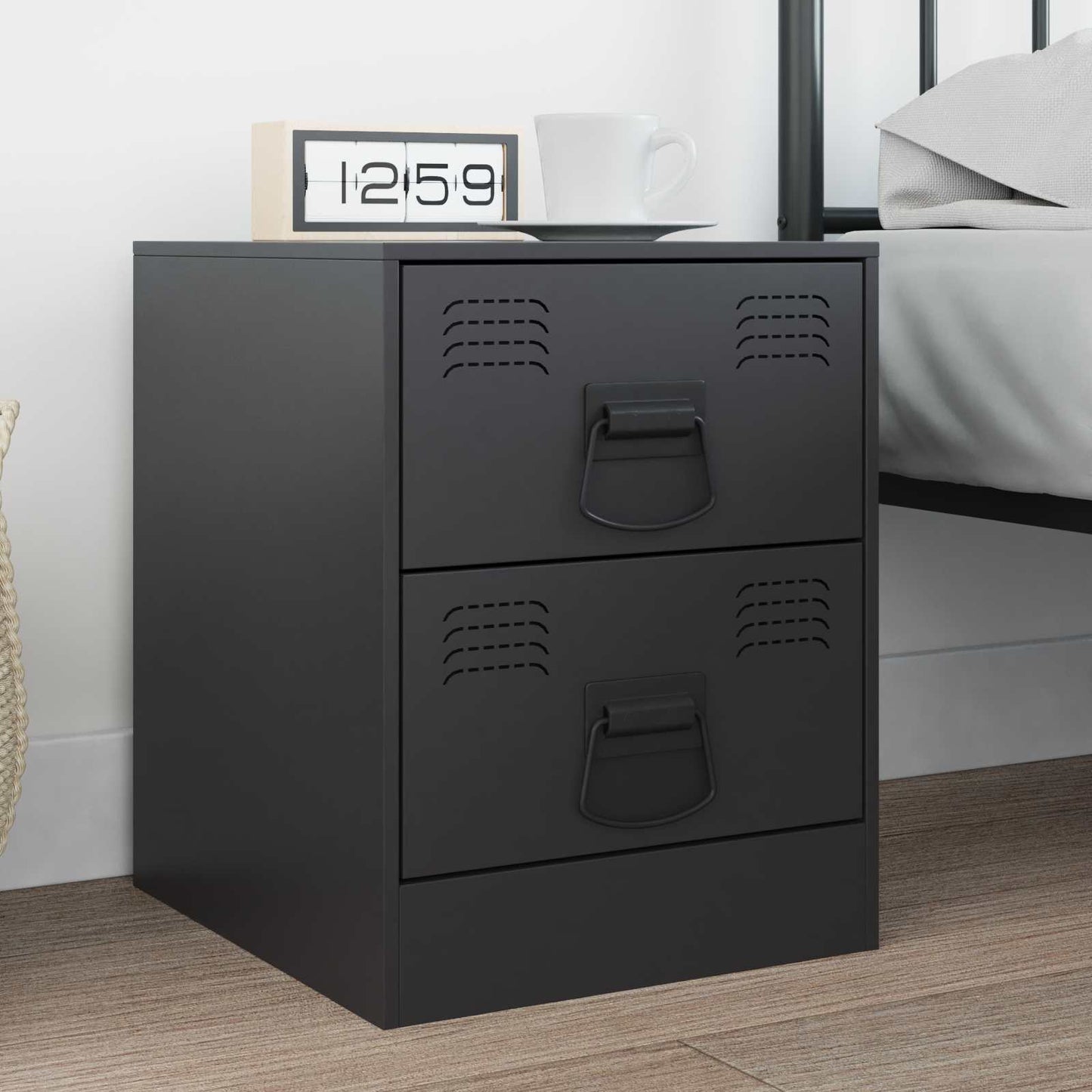 Cabinet Handles 2 pcs Black 85 x 45 mm Metal