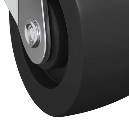 Caster 2 pcs Black and silver 50.7 x 50.7 x 24.4 mm