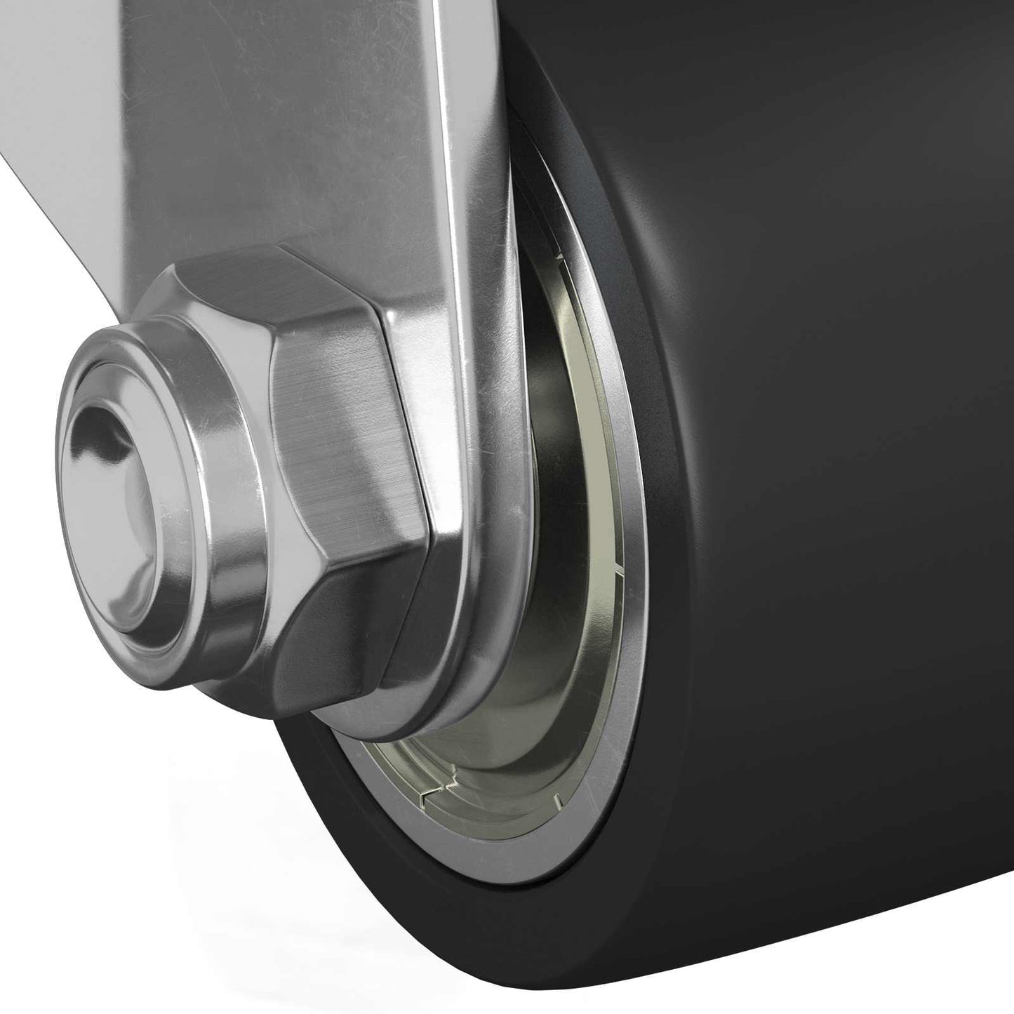 Caster 2 pcs Silver 44.1 x 44.1 x 1.95 mm Nylon