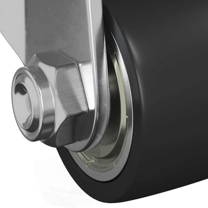 Caster 2 pcs Silver 44.1 x 44.1 x 1.95 mm Nylon