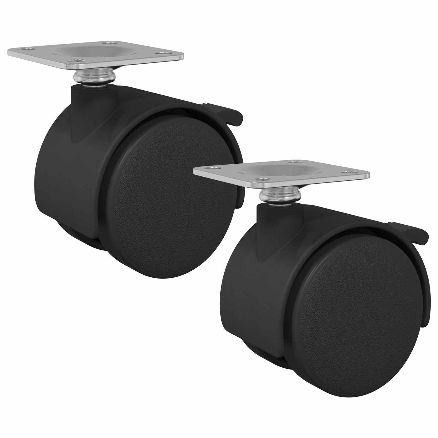 Castor 2 pcs Black 39.5 x 39.5 x 37.8 mm Iron and Polypropylene