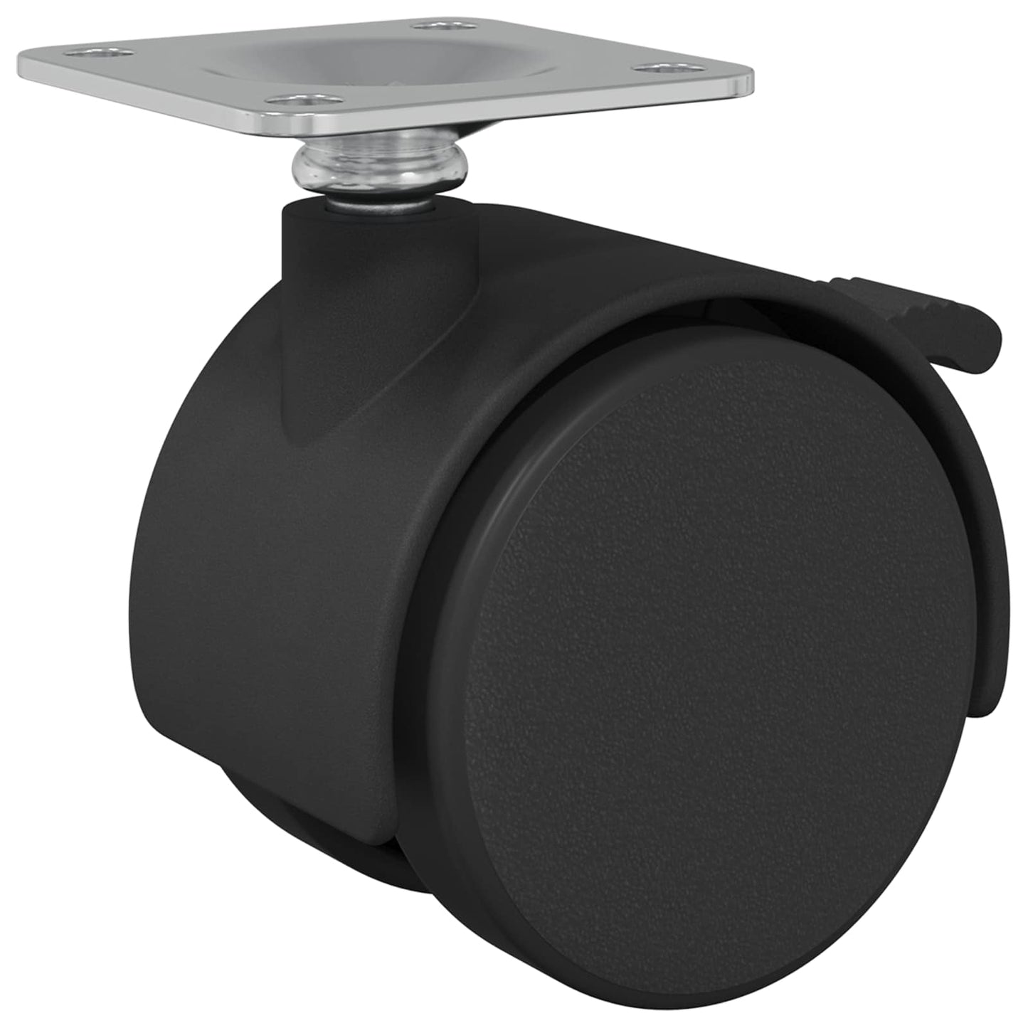 Castor 2 pcs Black 39.5 x 39.5 x 37.8 mm Iron and Polypropylene