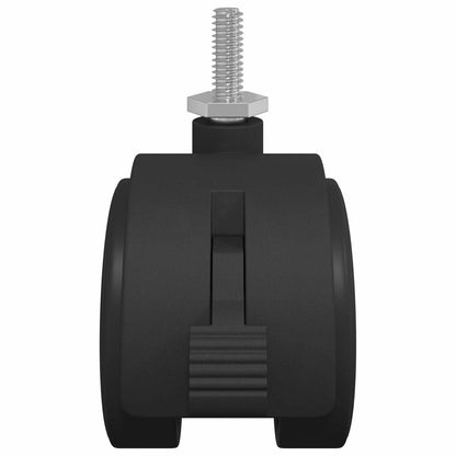 Caster 12 pcs Black and Silver 40.1 x 40.1 x 37.8 mm
