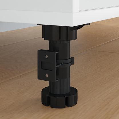 Furniture Feet Adjustable 2 pcs Black 46 x 46 x 128 mm PP