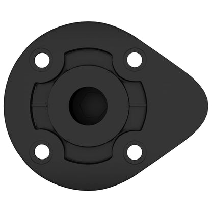 Furniture Feet Adjustable 2 pcs Black 46 x 46 x 128 mm PP