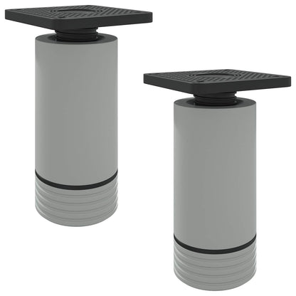 Furniture Feet Adjustable 2 pcs White 64 x 64 x 100 mm PP