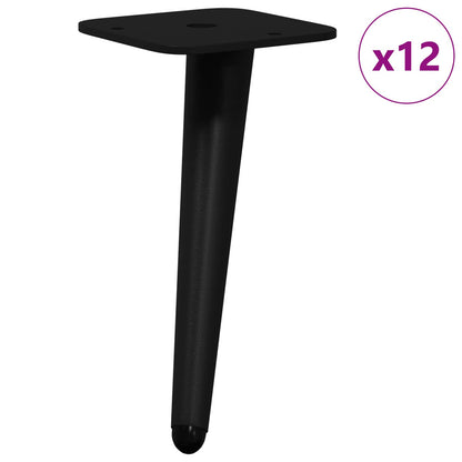 Standing Feet 12 pcs Black 56 x 56 x 100 mm Iron