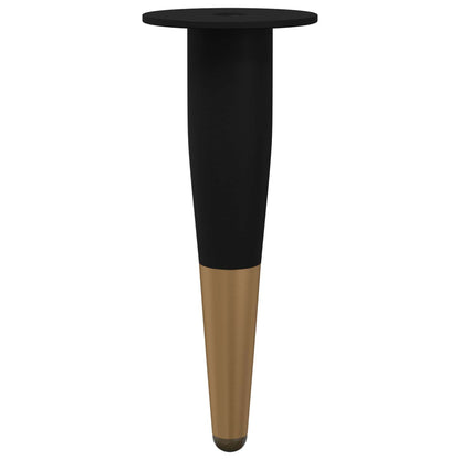 Furniture Feet 2 pcs Black and Gold Ø 40 x 98 mm Iron