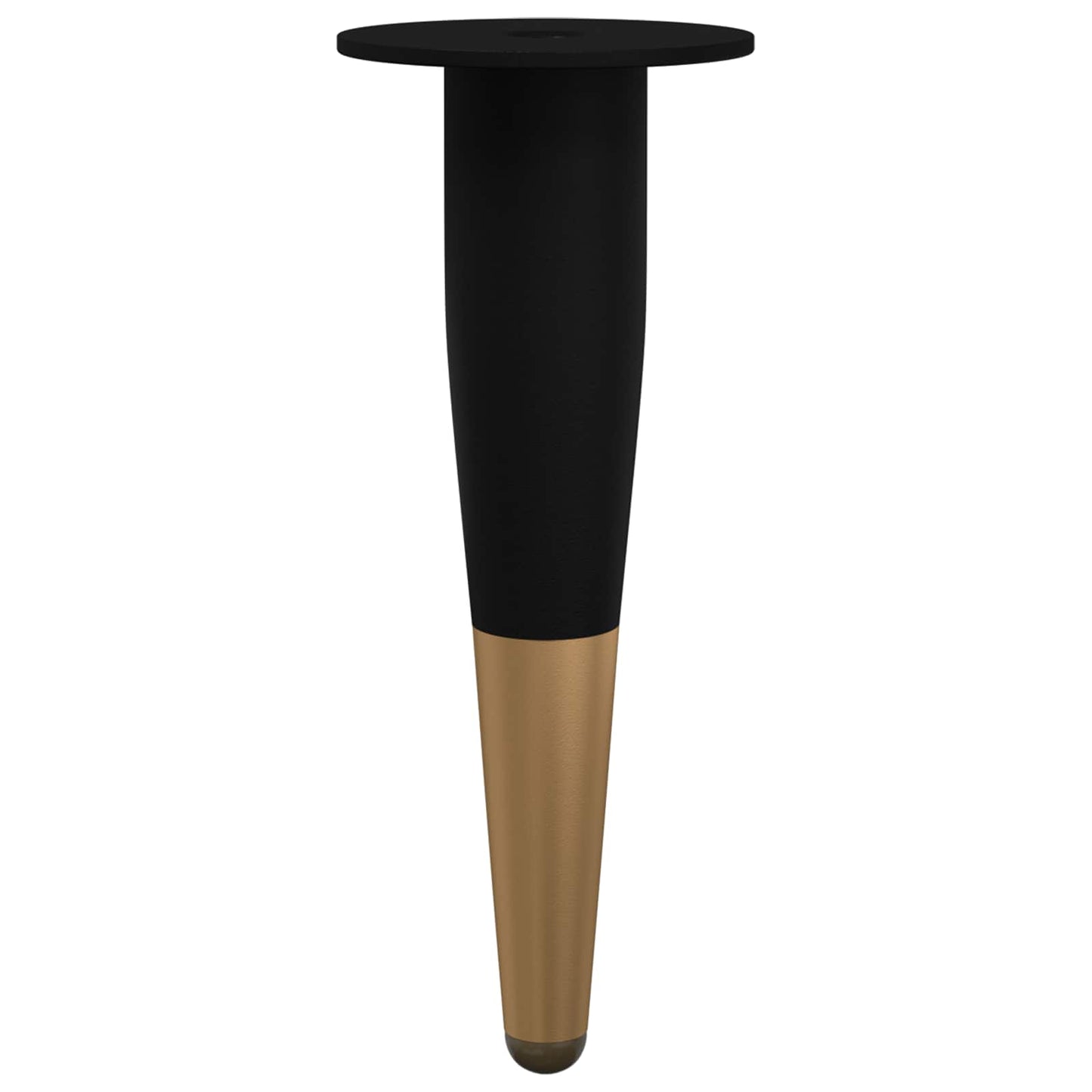 Furniture Feet 2 pcs Black and Gold Ø 40 x 98 mm Iron