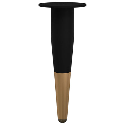 Furniture Feet 2 pcs Black and Gold Ø 40 x 98 mm Iron