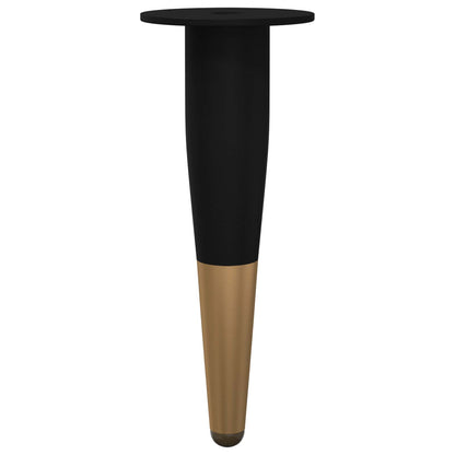 Furniture Feet 2 pcs Black and Gold Ø 40 x 98 mm Iron
