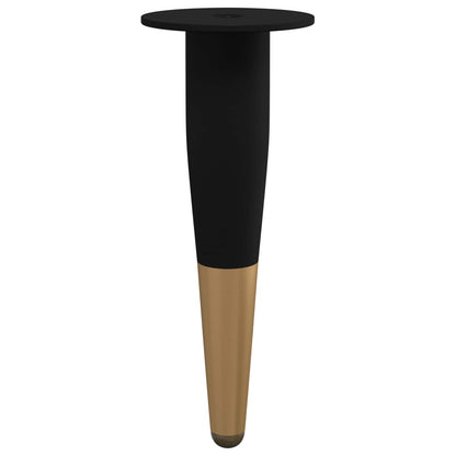 Furniture Feet 12 pcs Black and Gold Ø 40 x 98 mm Iron
