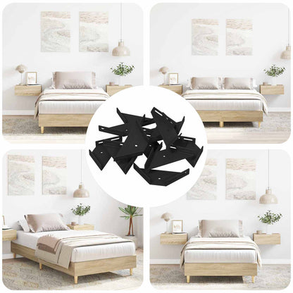Corner Bracket 12 pcs Black 138.5 x 50.5 x 16 mm Iron