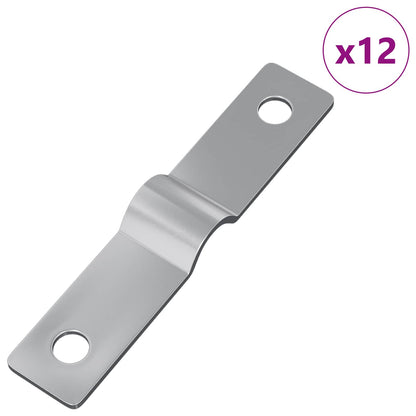 Strike Plate 12 pcs Silver 50 x 10 x 1.2 mm Iron