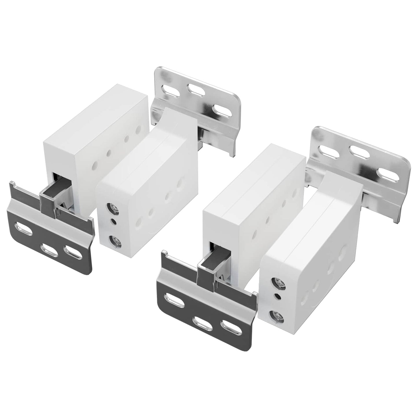 Cabinet Hanging Bracket 2 pcs White 70 x 48 x 19 mm